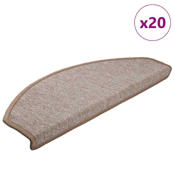 vidaXL trepimatid 20 tk 65 x 24 x 4 cm helepruunid poolringikujulised suured