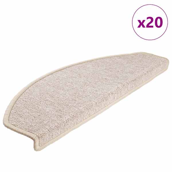 vidaXL trepimatid 20 tk 65 x 24 x 4 cm hallikaspruunid poolringikujulised suured