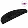 vidaXL trepimatid 30 tk 56 x 17 x 3 cm mustad poolringikujulised