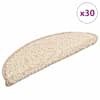 vidaXL trepimatid 30 tk 56 x 17 x 3 cm kreemjad poolringikujulised