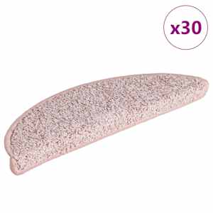 Schodové rohože 30 ks 56 x 17 x 3 cm světle růžové, půlkulaté - obrázek 1