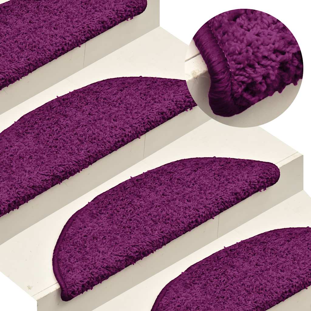 vidaXL Stufenmatten 30 Stk. 56x17x3 cm Rosa Halbrund
