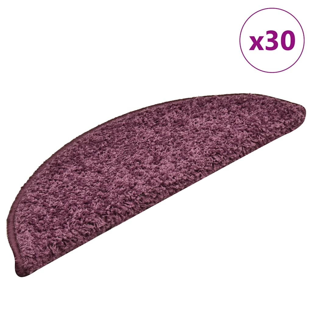 vidaXL Covorașe scară 30 buc violet închis 56x17x3 cm