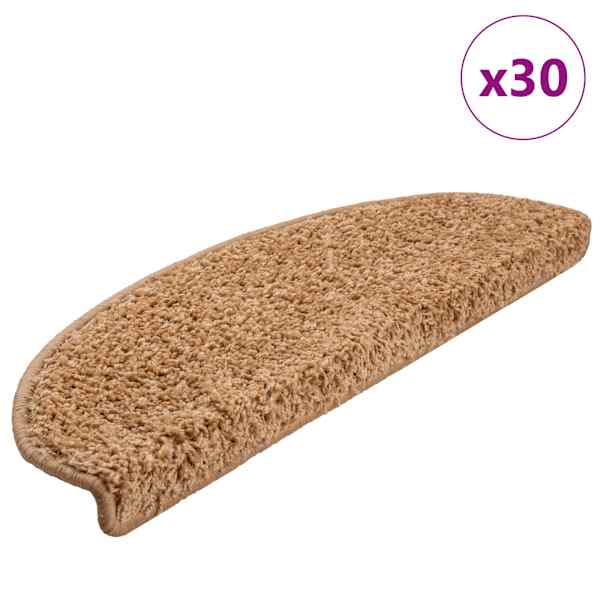 vidaXL trepimatid 30 tk 65 x 21 x 4 cm beežid poolringikujulised suured