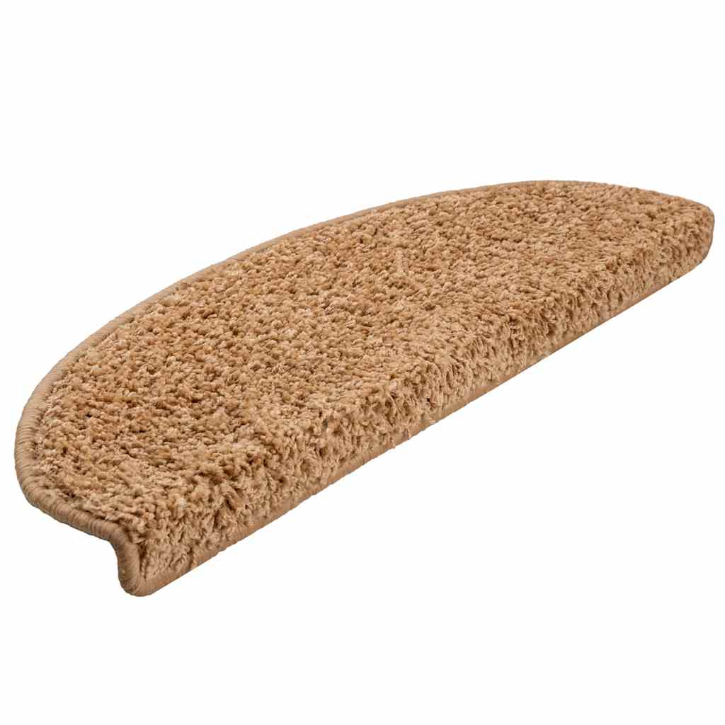 vidaXL 30 db bézs lépcsőszőnyeg 65 x 21 x 4 cm