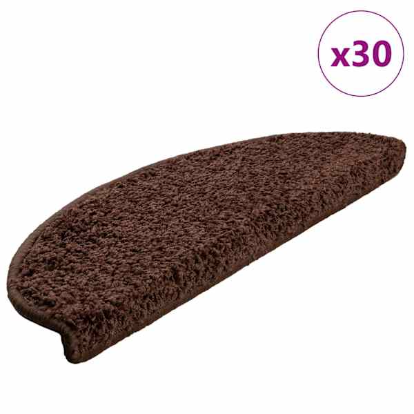 vidaXL trepimatid 30 tk 65 x 21 x 4 cm pruunid poolringikujulised suured