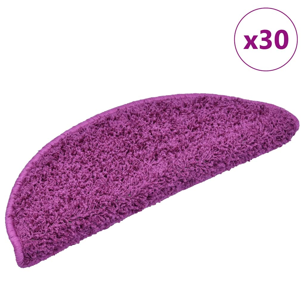 vidaXL Covorașe scară 30 buc Violet 65x21x4 cm