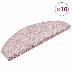 Schodové rohože 30 ks 65 x 21 x 4 cm světle růžové, půlkulaté, velké - obrázek 2