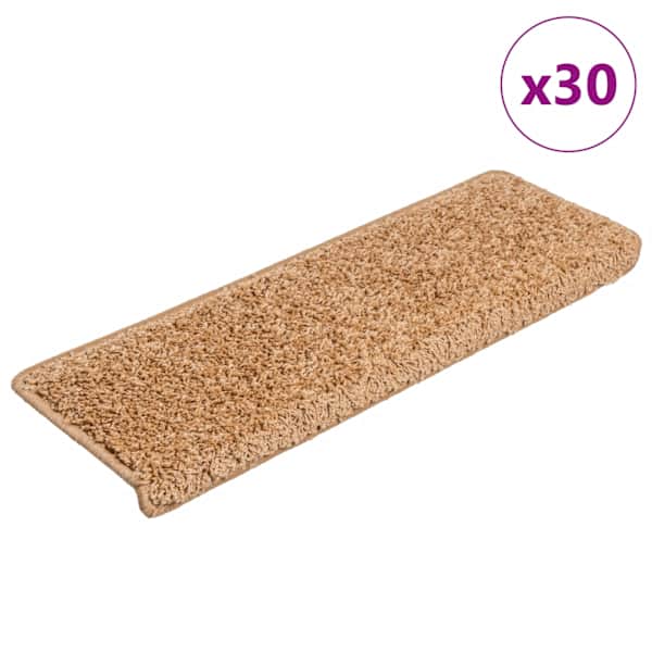 vidaXL trepimatid 30 tk 65 x 21 x 4 cm beežid ristk&uuml;likukujulise servaga