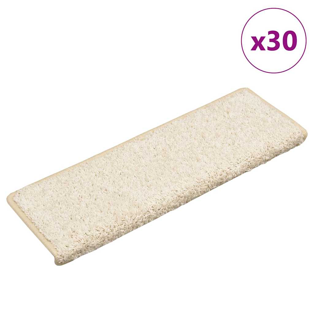 vidaXL Stufenmatten 30 Stk. 65x21x4 cm Weiß