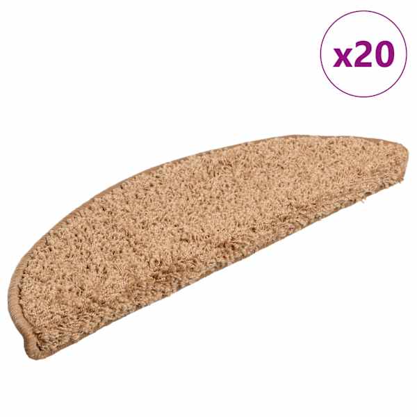 vidaXL trepimatid 20 tk 56 x 17 x 3 cm beežid poolringikujulised