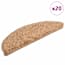  vidaXL 20 db bézs lépcsőszőnyeg 56x17x3 cm termék 2. képe
