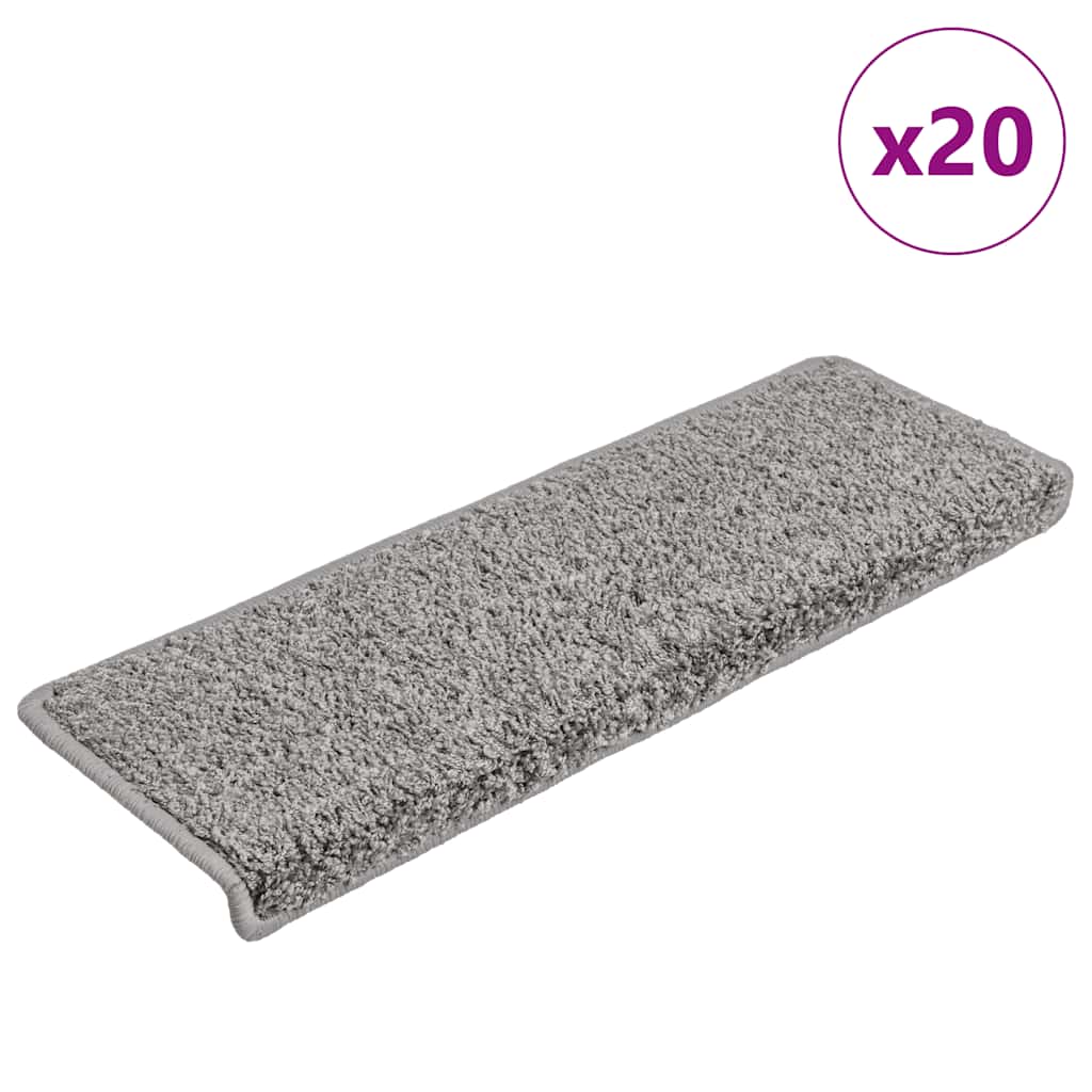 vidaXL Stufenmatten 20 Stk. 65x21x4 cm Grau