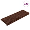 vidaXL trepimatid 20 tk 65 x 21 x 4 cm pruunid ristk&uuml;likukujulised servad