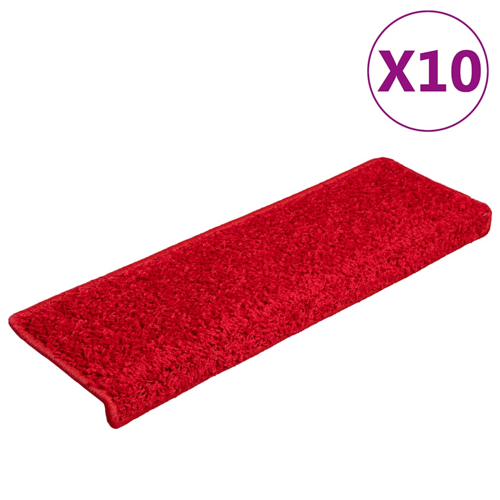 vidaXL Covorașe scară 20 buc 65x21x4 cm roșu