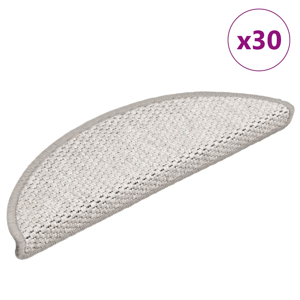 vidaXL Samolepící nášlapy na schody vzhled sisal 30ks 56x17x3cm béžové