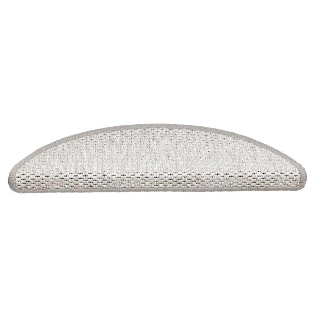 Thumbnail - vidaXL Stufenmatten Selbstklebend Sisal-Optik 30Stk. 56x17x3cm Platina