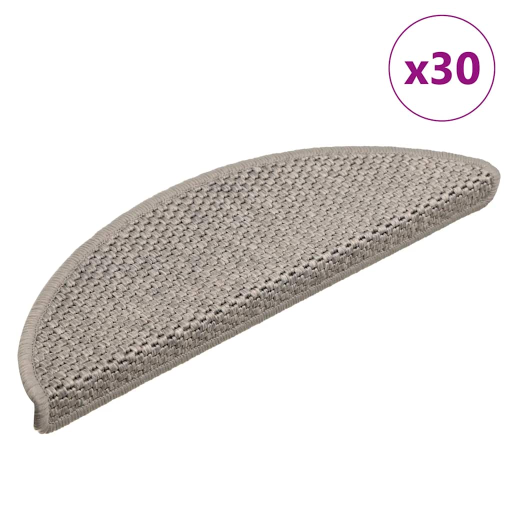 vidaXL Samolepící nášlapy na schody vzhled sisal 30 ks 56x17x3 cm