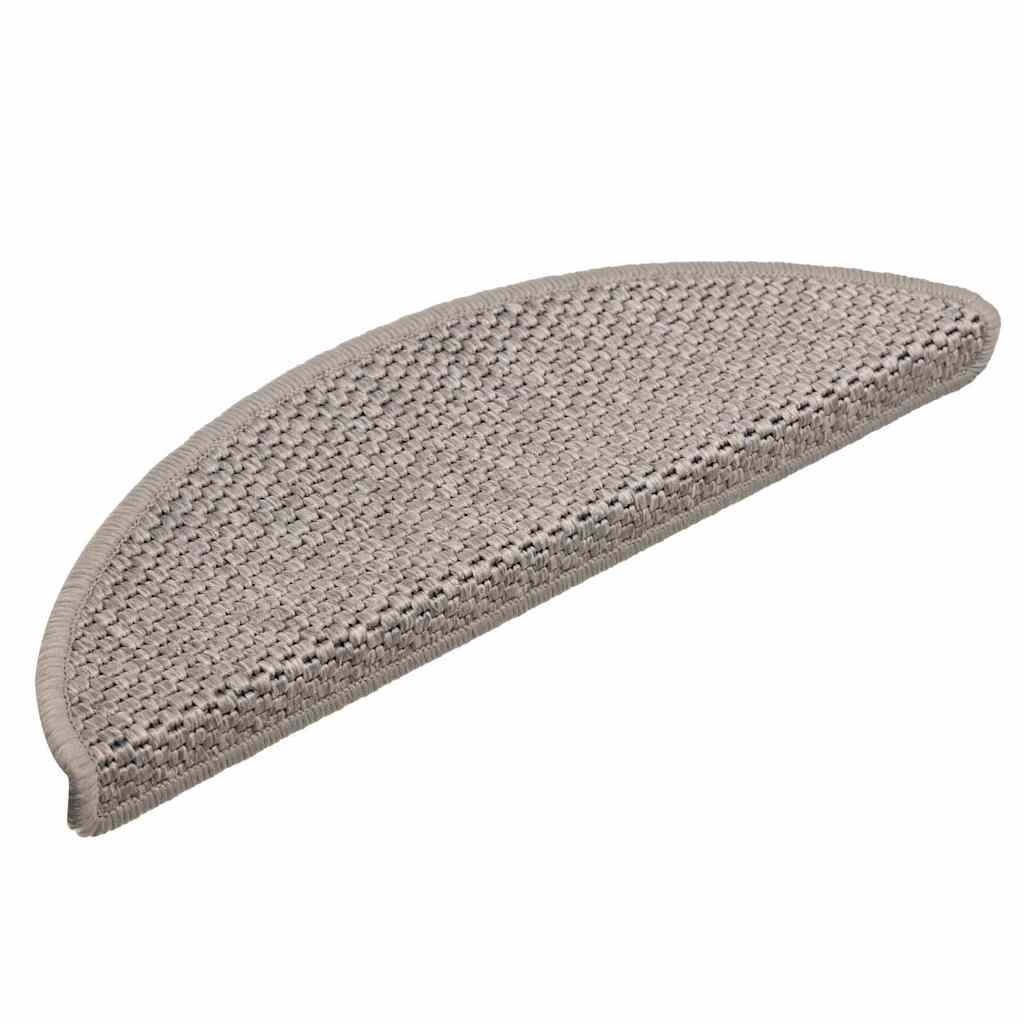 vidaXL porrasmatot itsekiinnittyvä Sisal-Look 30 kpl 56x17x3 cm hopea