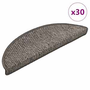 Samolepilne preproge za stopnice sisal 30 kosov 56x17x3 cm