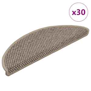 Samolepilne preproge za stopnice sisal 30 kosov 56x17x3 cm