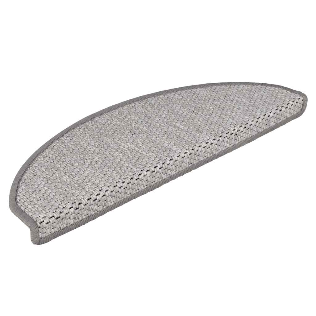 vidaXL Covorașe scară autoadezive aspect sisal 30 buc Platina