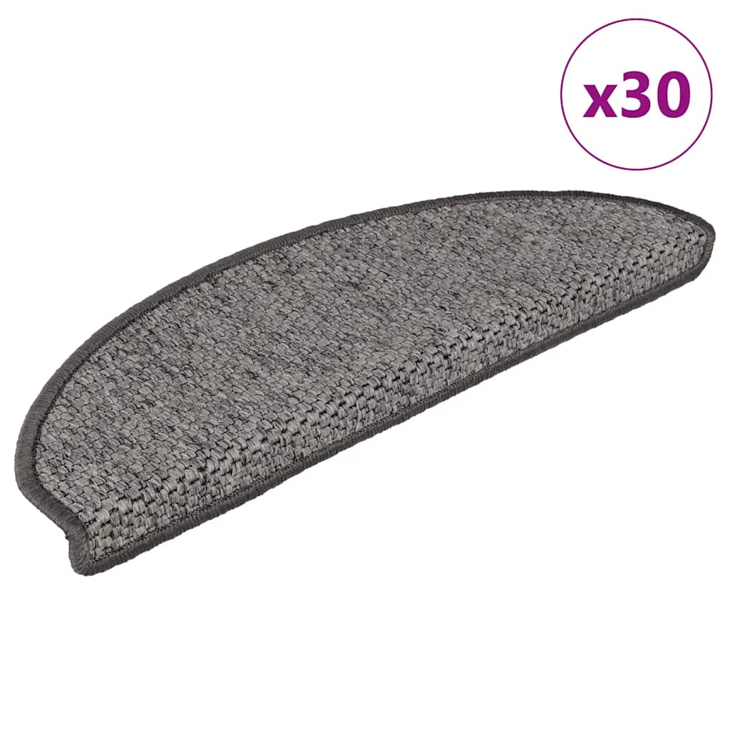 vidaXL Stufenmatten Selbstklebend Sisal-Optik 30 Stk. 65x21x4cm