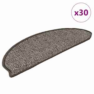 Samolepilne preproge za stopnice sisal 30 kosov 65x21x4 cm