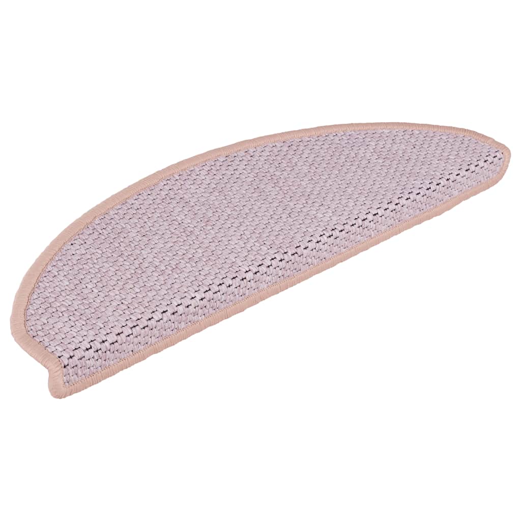 vidaXL Trapmatten zelfklevend Sisal-Look 30 st 65x21x4 cm roze afbeelding