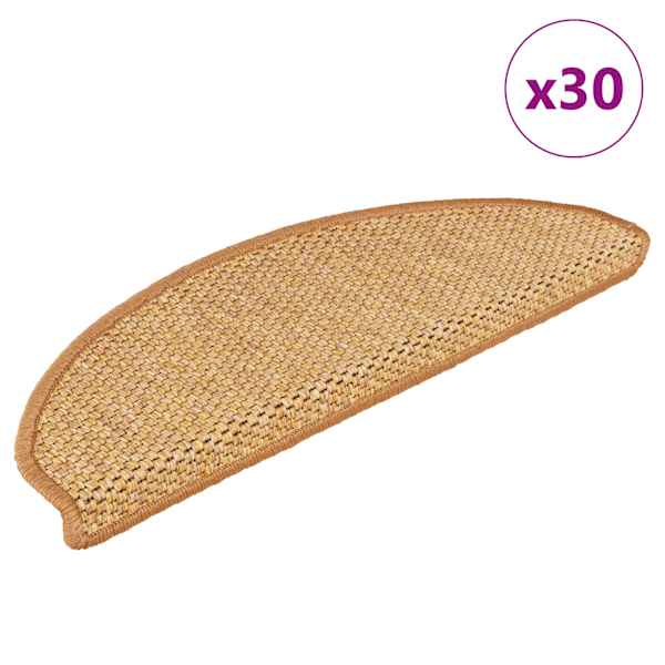 vidaXL isekleepuv trepivaip, 30 tk, 65x21x4 cm, sisal