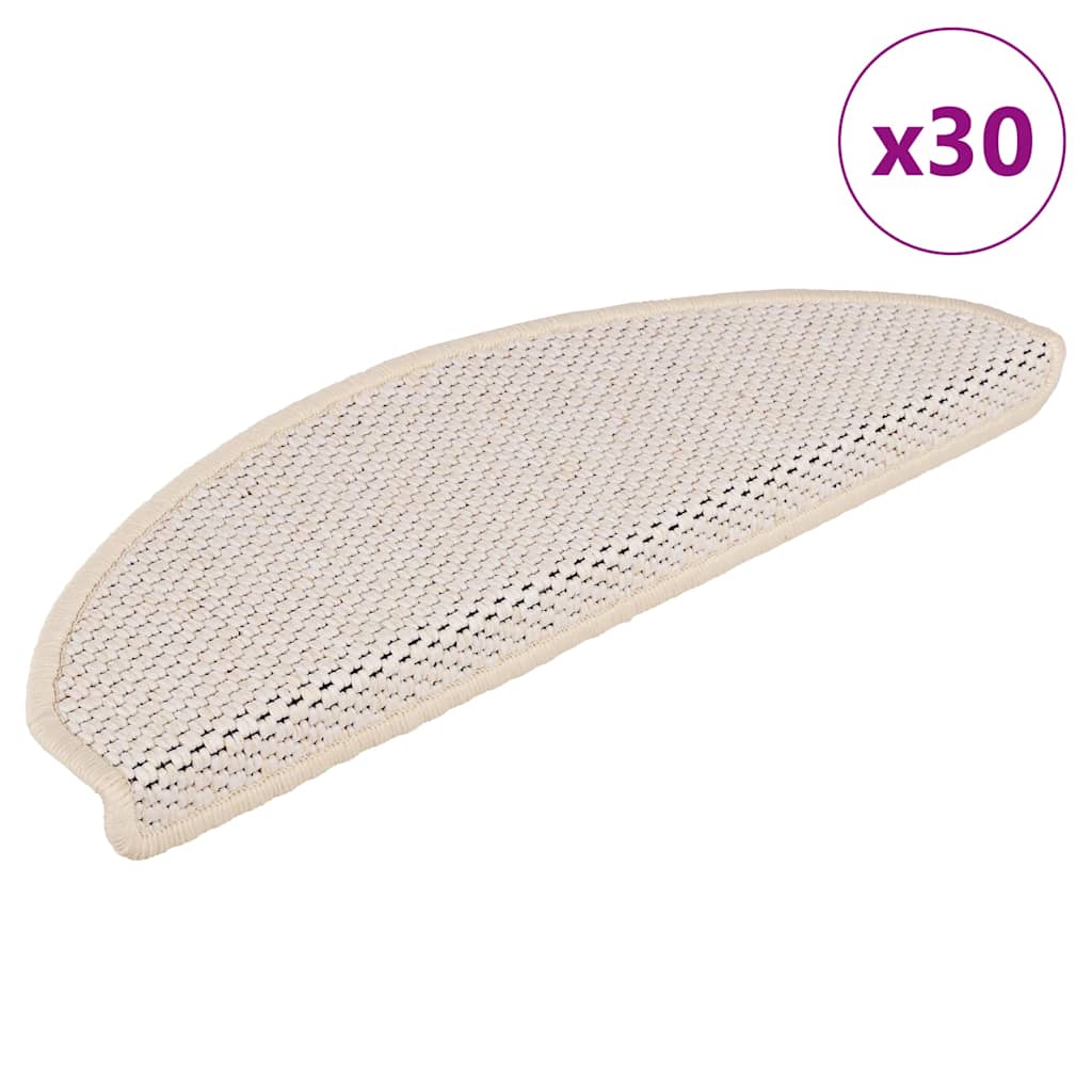 vidaXL Covorașe scară autoadezive aspect sisal 30 buc 65x21x4cm Berber