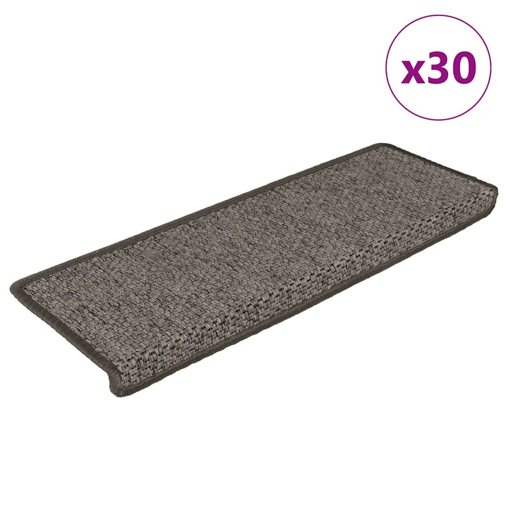 vidaXL Samolepicí rohože na schody Sisal-Look 30 ks Šedá a béžová