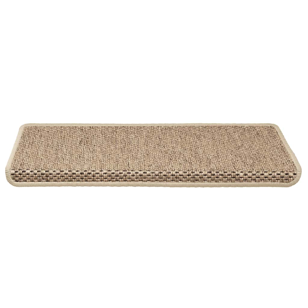 Thumbnail - vidaXL Stufenmatten Selbstklebend Sisal-Optik 30Stk. 65x21x4cm Sand