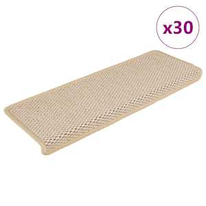 Samolepilne preproge za stopnice sisal 30 kosov 65x21x4 cm Berber