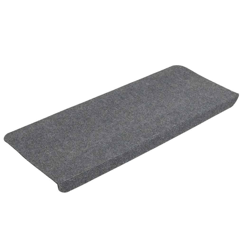 vidaXL 30 db szürke öntapadó lépcsőszőnyeg 65x24,5x3,5 cm