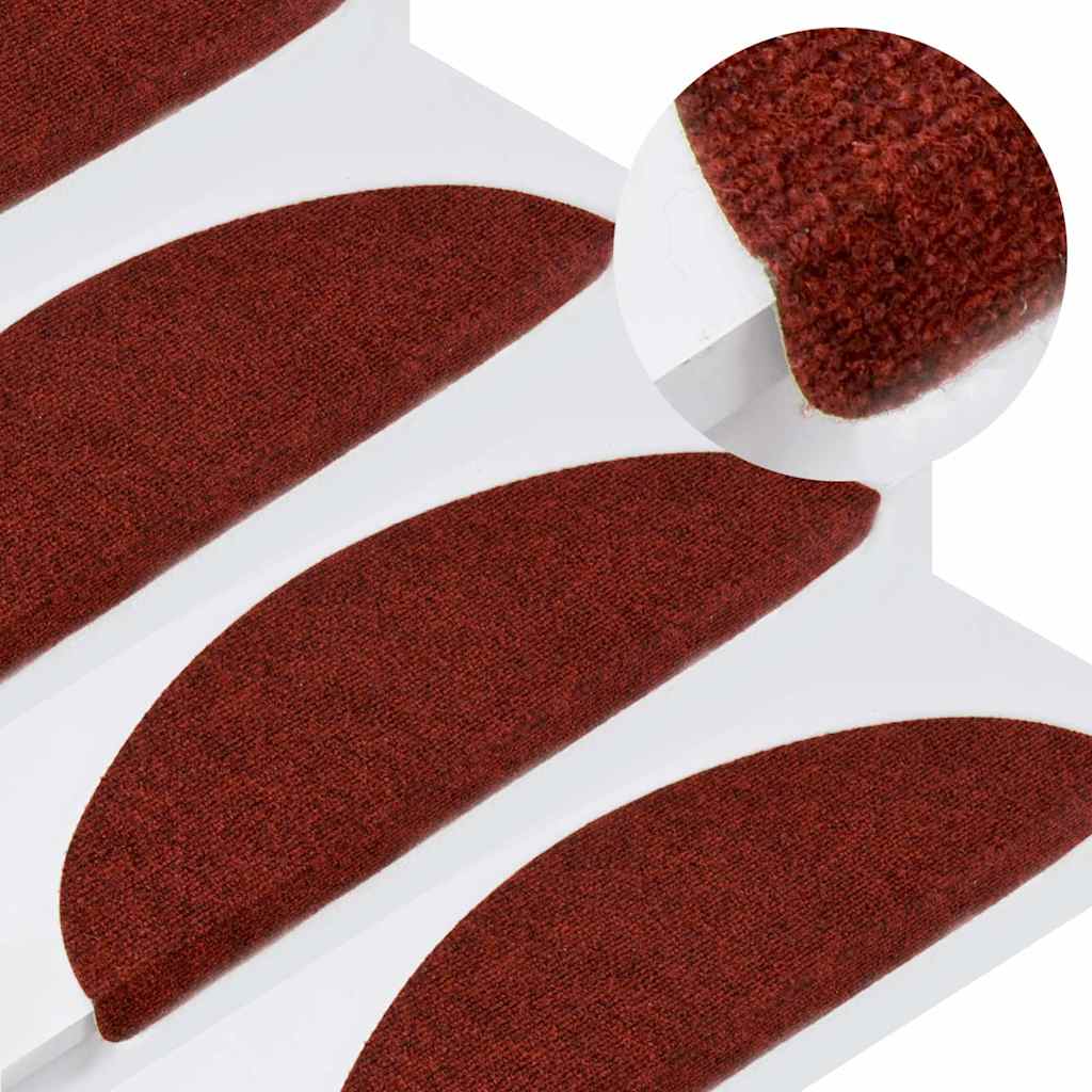 vidaXL Stufenmatten Selbstklebend 30 Stk. Rot 56x17x3 cm