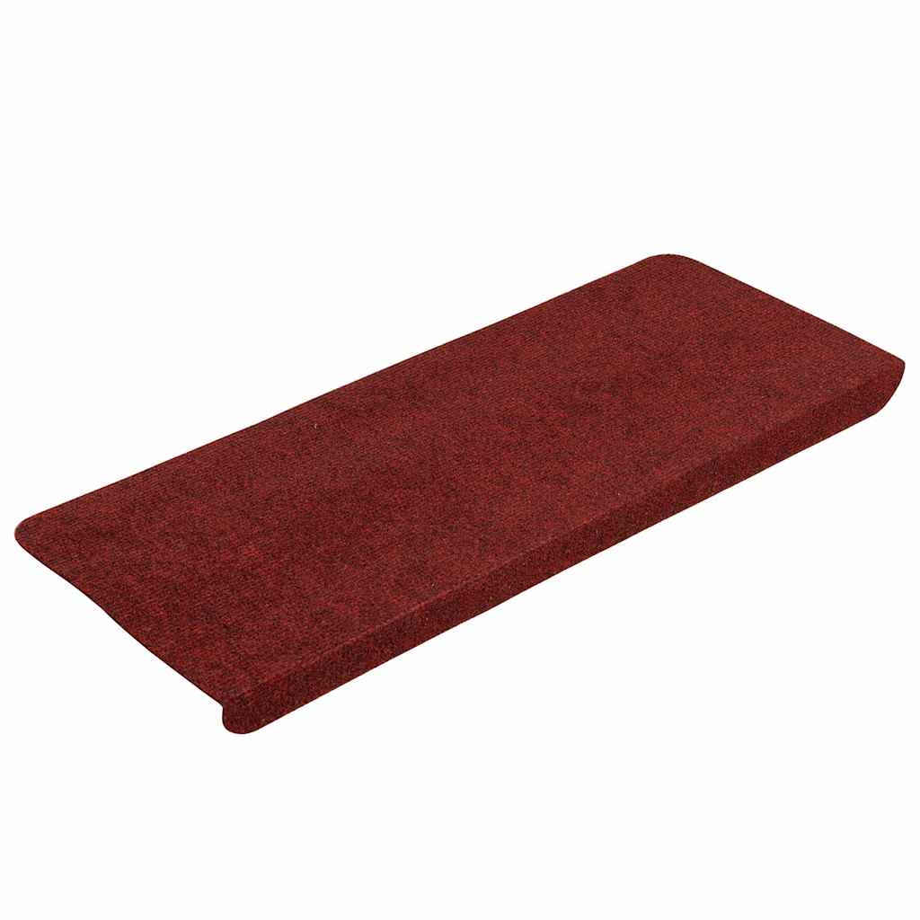 Thumbnail - vidaXL Stufenmatten Selbstklebend 30 Stk. Rot 65x22,5x3,5 cm