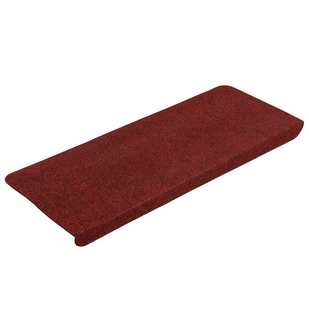 vidaXL Trapmatten zelfklevend 30 st 65x24,5x3,5 cm rood afbeelding