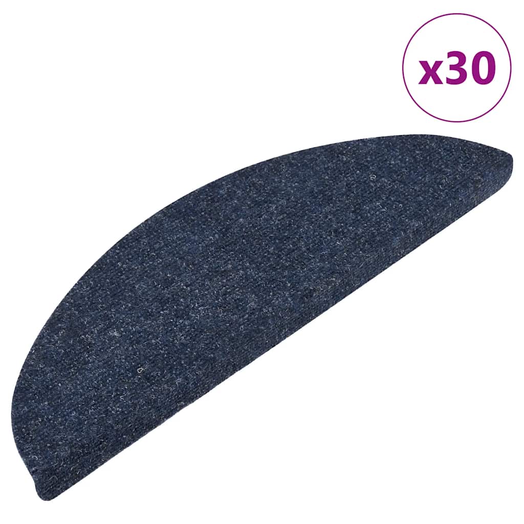 vidaXL Samolepicí podložky na schody 30 ks Modrá 56x17x3 cm
