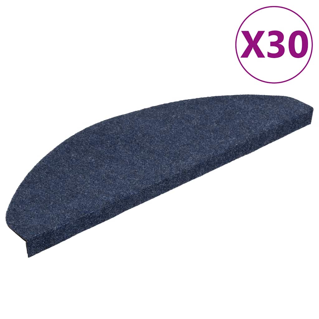 vidaXL Samolepicí podložky na schody 30 ks Modrá 65x22,5x3,5 cm