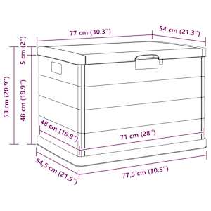 Zahradní úložná krabice Antracit 77,5 x 54,5 x 53 cm Plast - obrázek 11