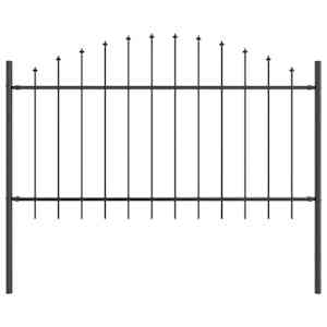 Zahradní plot 2 pcs Šedá 170 x 140 cm Práškově lakovaná ocel - obrázek 5