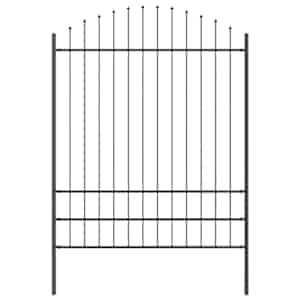 Zahradní plot 2 pcs Šedá 170 x 225 cm Práškově lakovaná ocel - obrázek 5