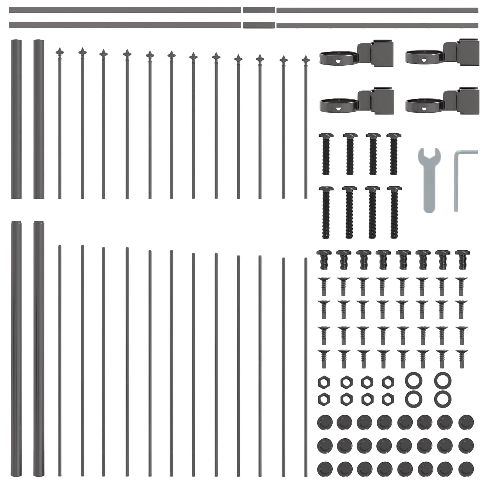 Aiandus aiapaneel 7 pcs Hall 170 x 190 cm Pulbervärvitud teras 6 Kõik vajalik sinu aeda ja koju! Aiandus aiapaneel 7 pcs Hall 170 x 190 cm Pulbervärvitud teras - Image 6
