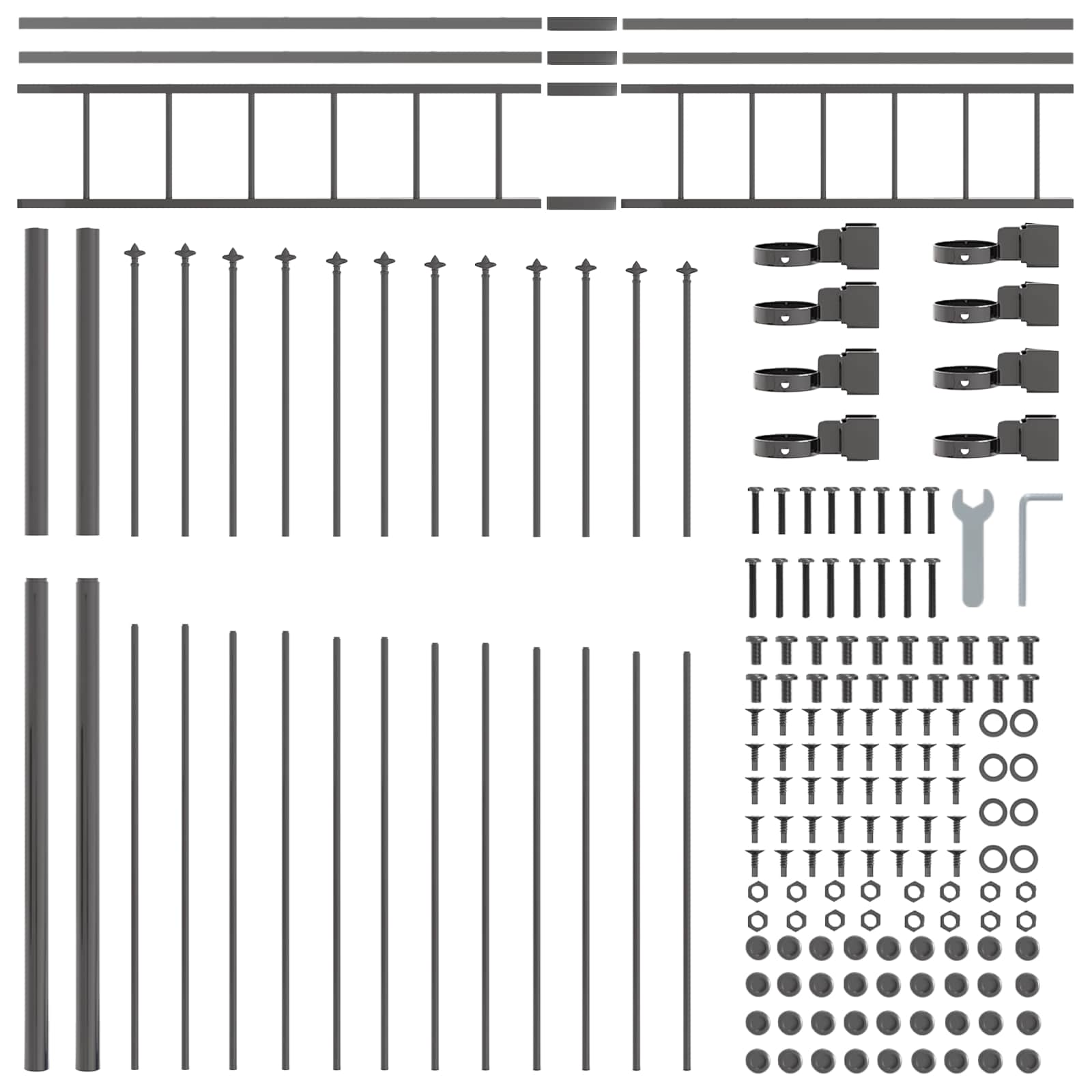 Aiandus aiapaneel 7 pcs Hall 170 x 225 cm Pulbervärvitud teras 6 Kõik vajalik sinu aeda ja koju! Aiandus aiapaneel 7 pcs Hall 170 x 225 cm Pulbervärvitud teras - Image 6