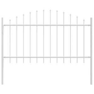 Zahradní plot 2 pcs Bílá 170 x 140 cm Práškově lakovaná ocel - obrázek 5