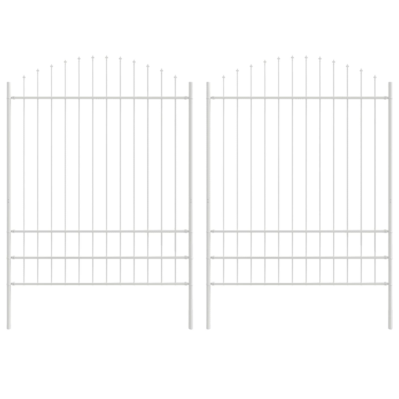 Zahradní plot WOERDEN 2 ks 170 x 225 cm Práškově lakovaná ocel 3360141