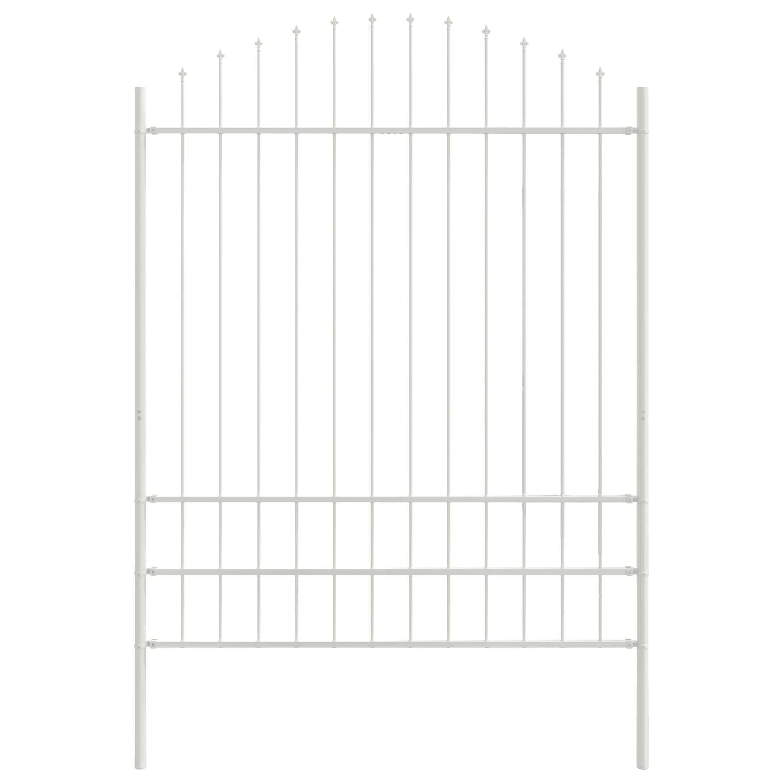 Thumbnail - vidaXL Gartenzaun 4 pcs Weiß 170 x 225 cm Pulverbeschichteter Stahl