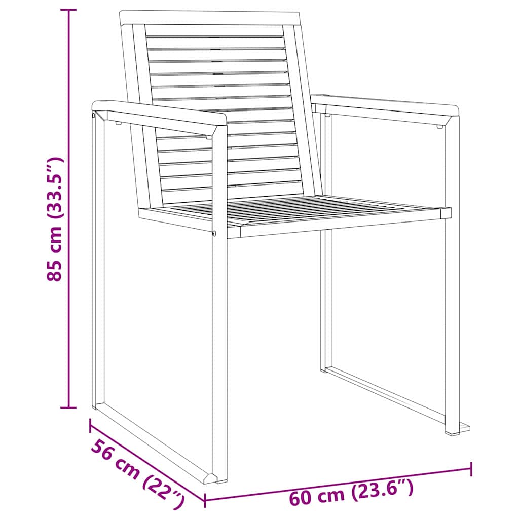 Komplet za jedilnico v vrtu 7 pcs Rjava Trden tikov les - slika 13