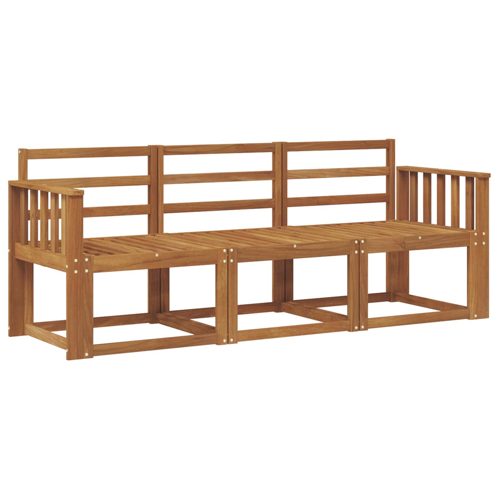 Zunanja garnitura za sedenje 3 pcs Naravna Masiven les akacije - slika 2